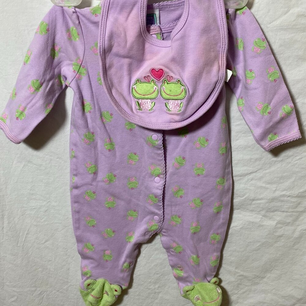 Little Me Lavender Sleeper w/ Bib